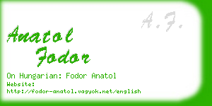 anatol fodor business card